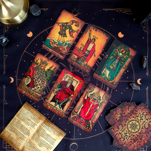 Die Smith-Waite Tarot Randlose Vintage Öko-Leinen Tarotkarten